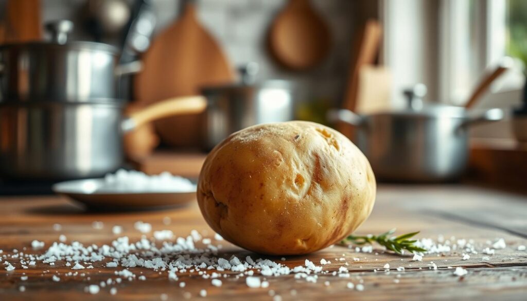 Kartoffel til at fjerne salt