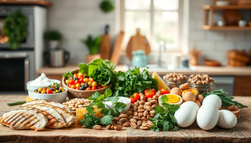 proteinrige byggesten krop